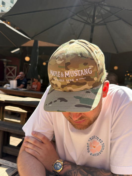 Camouflaged Maple & Mustang Hat - British Collection