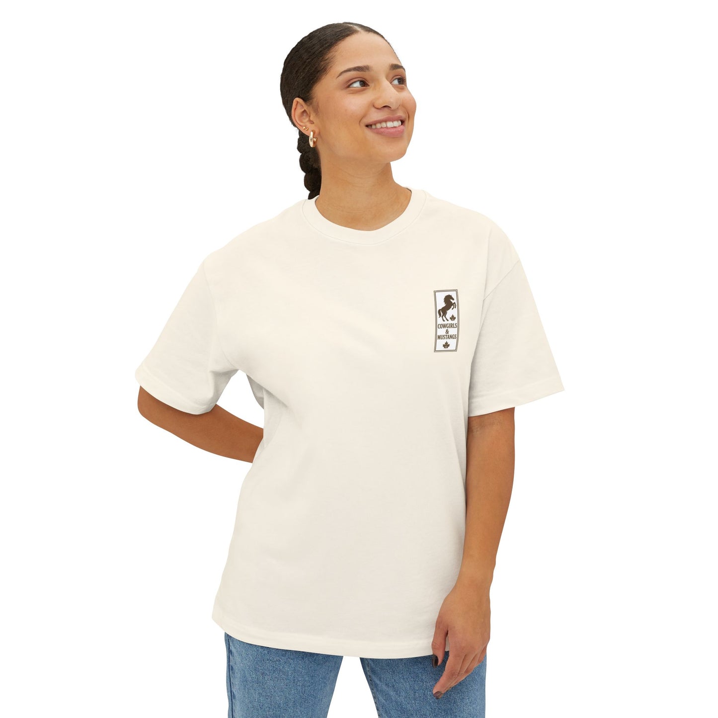 Unisex Oversized Boxy Tee with Maple & Mustang Design | Casual Summer Shirt, Music City Apparel, Gift for Music Lovers, Streetwear, [...]