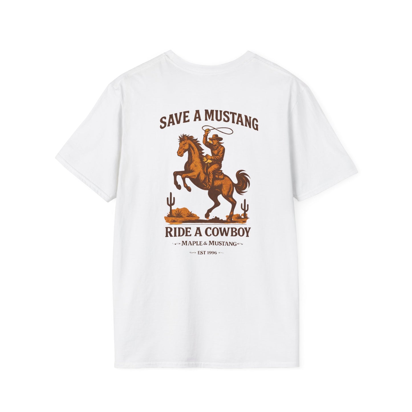 Save a Mustang, Ride a Cowboy T-Shirt - American Collection
