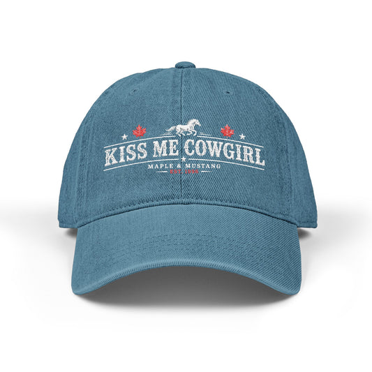 Kiss Me Cowgirl Denim Cap - Canadian Collection