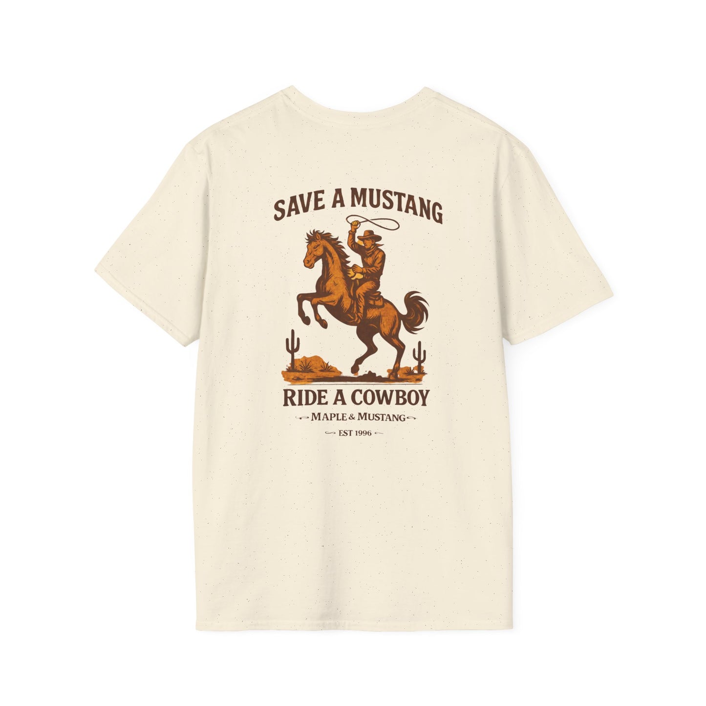 Save a Mustang, Ride a Cowboy T-Shirt - American Collection