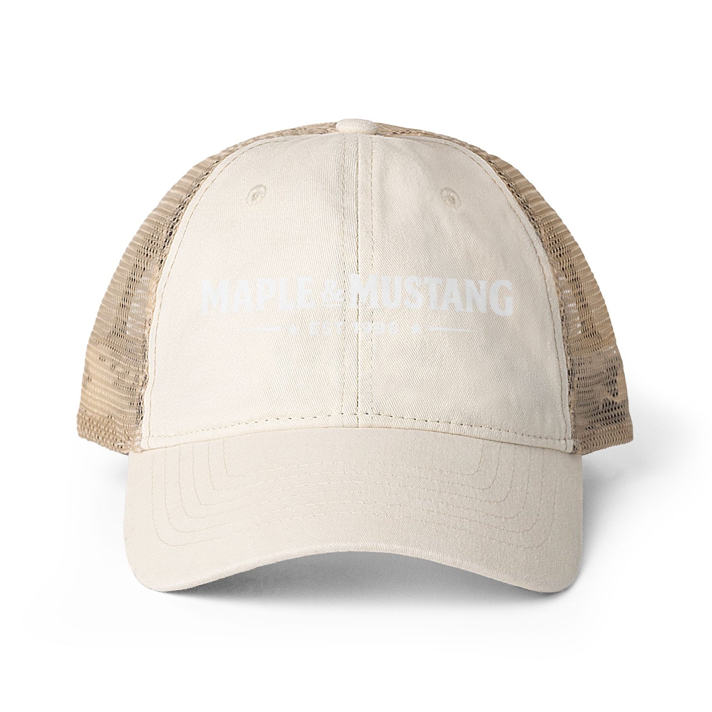 Maple & Mustang Washed Trucker Cap - Canadian Collection