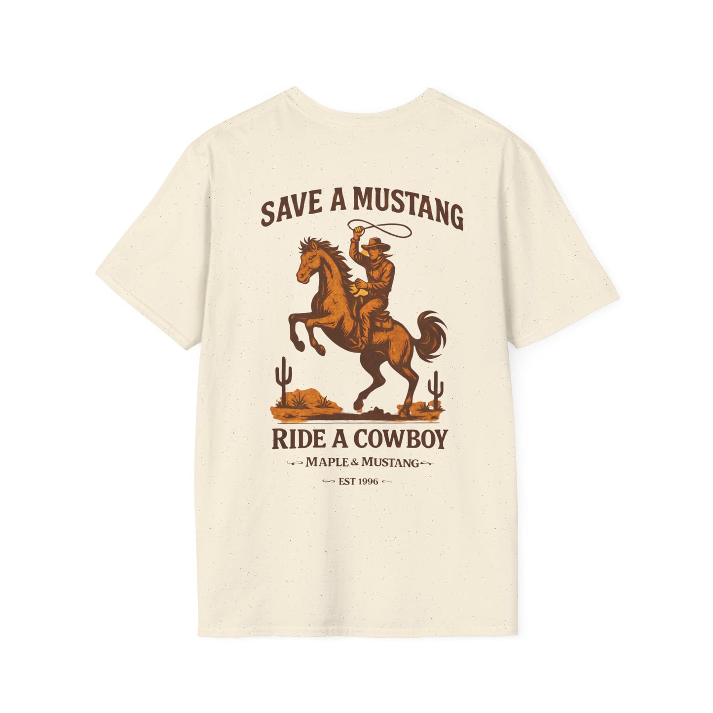 Save a Mustang, Ride a Cowboy T-Shirt - British Collection