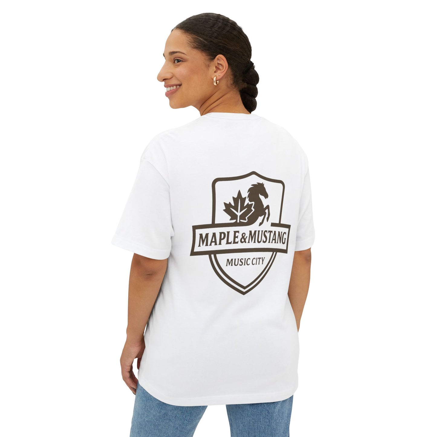Unisex Oversized Boxy Tee with Maple & Mustang Design | Casual Summer Shirt, Music City Apparel, Gift for Music Lovers, Streetwear, [...]